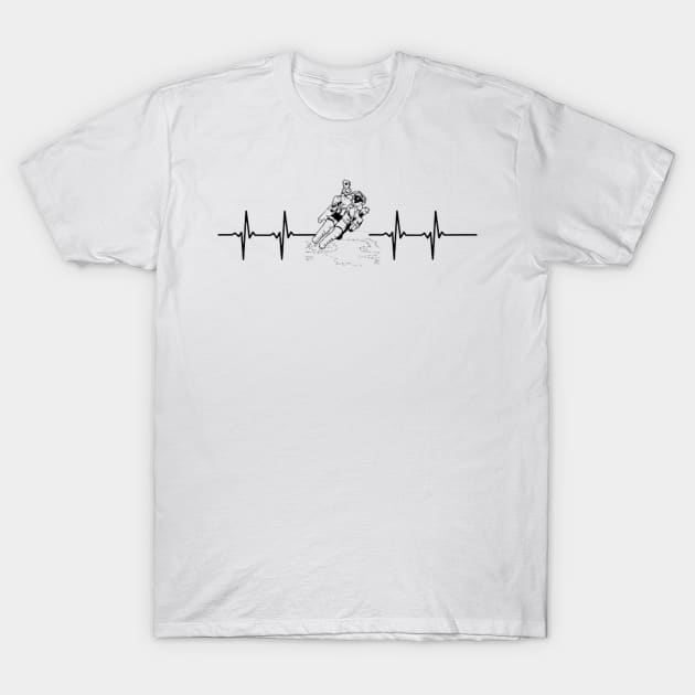 heart beat-space station-spaceman T-Shirt by hi-special